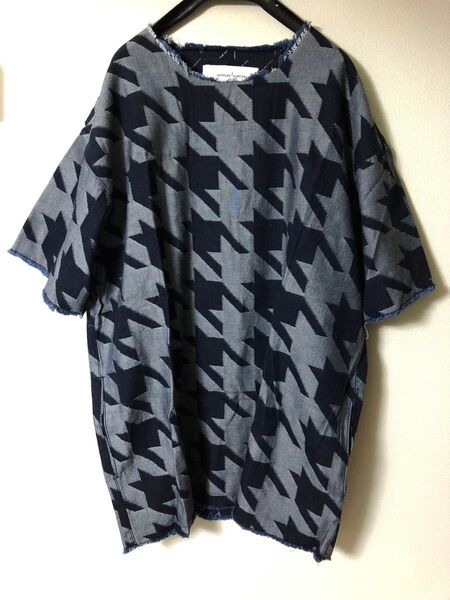marques almeida 16AW デニムプルオーバー オーバーサイズ 千鳥インディゴ シャツ Tシャツ