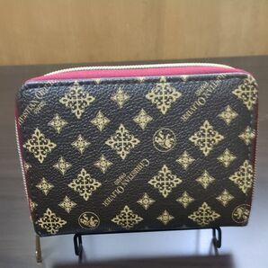 Christian Olivier 財布 ブラウン ゴールドロゴ 上品カード入れ沢山縦に入る