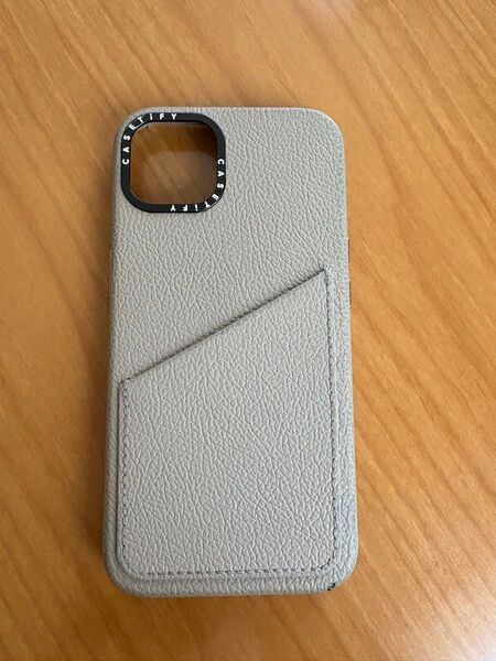 CASETiFY レザーケース カードポケット iPhone13 グレージュ