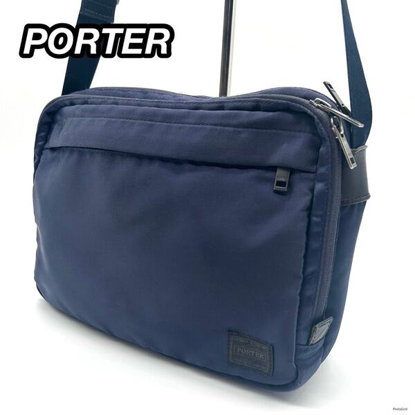 ポーター PORTER フォーカス ワンショルダーバッグ カメラバッグ FOCUS クロスボディー 多機能 吉田カバン ネイビー