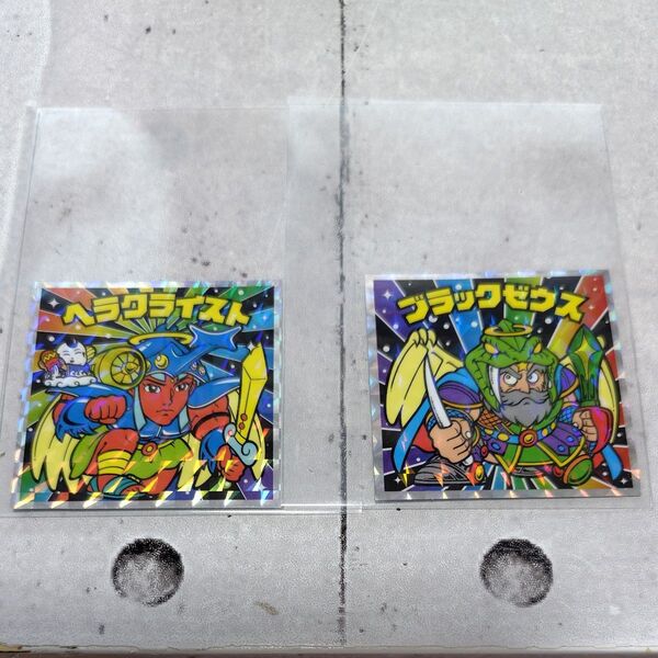 ロッテ☆ビックリマン伝説チョコ☆40th☆ブラックゼウス&ヘラクライスト☆2枚セット☆悪魔vs天使シール