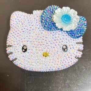 値引中!白猫(青お花)キラキラ 小物入れ お薬ケース ピルケース フェイス