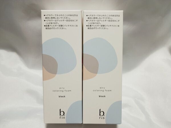 80g×2本 ブラック ビーリス エアリーカラーリングフォーム b.ris ヘアカラー