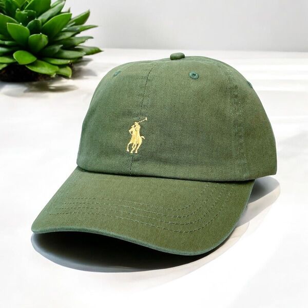 POLOラルフローレン ベースボールキャップ モスグリーン ユニセックス 新品 即日発送