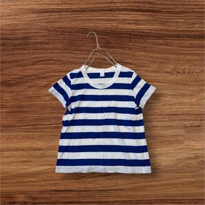 中古品 中川政七商店 レイトリふわふわ天竺 ボーダー Tシャツ カットソー 半袖Tシャツ トップス