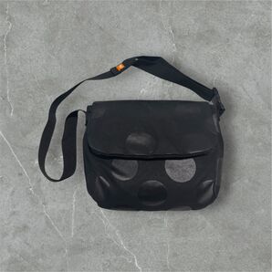 中古品 SOU・SOU濡羽色水玉 ショルダーバッグ ルコック 黒 水玉 メッセンジャーバッグ ドット 自転車 サイクリング