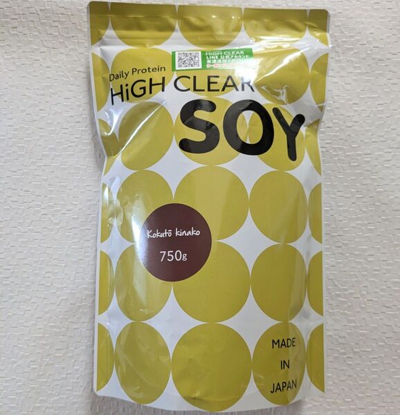 ハイクリア ソイプロテイン 750g 黒糖きな粉 人口甘味料不使用 アメリカ製造ソイ使用