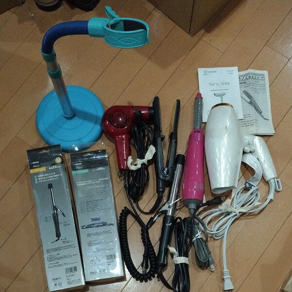計5点 ドライヤー2点 ヘアアイロン カールアイロン Panasonic KURUKURU ドライヤースタンド