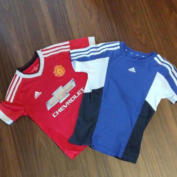 adidas マンチェスターユナイテッド Tシャツ 2枚セット140cm