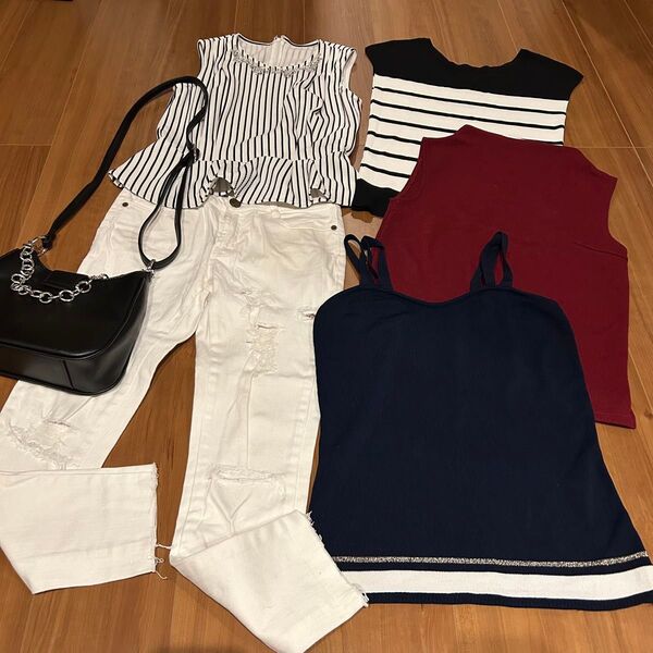 レディース夏服まとめ売りレディースコーデ売り夏コーデレディーストップスパンツバック