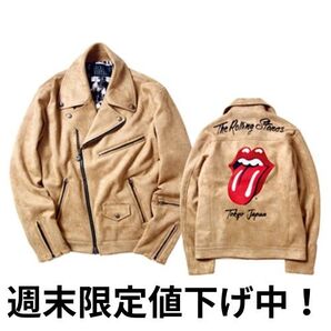 【週末限定値下げ!】「ローリングストーンズ」×「ジャックローズ」ダブルライダースジャケット