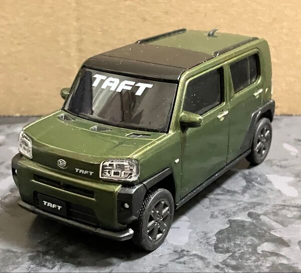 ダイハツ タフト プルバックカー ミニカー フォレストカーキメタリック
