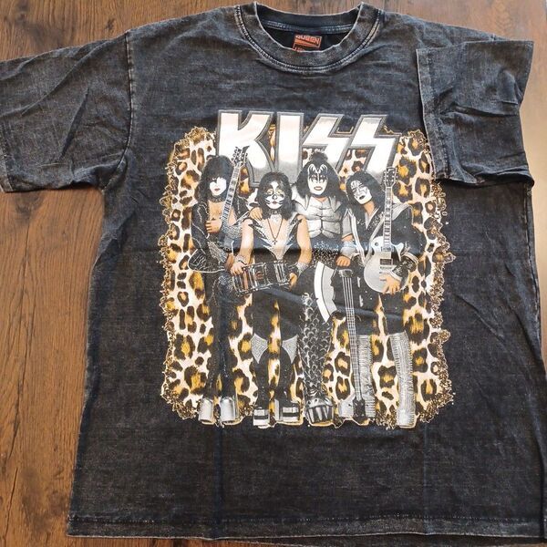 KISS風 Tシャツ レオパード柄 XL相当 海外製