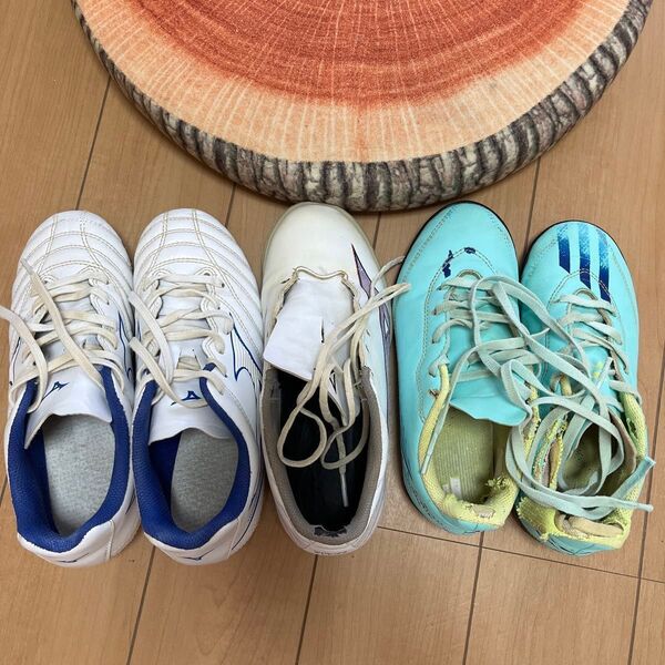 【ミズノ】両足スパイク・片足(右のみ)トレシュー(21cm)【adidas】両足トレシュー(不明)※ホームクリーニング済