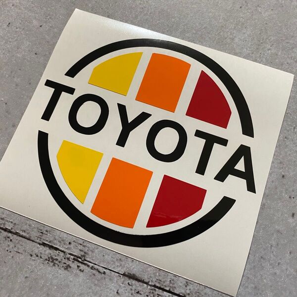 4色TOYOTAカッティングステッカー 艶あり黒 イエロー オレンジ 赤タイプ トヨタ 豊田
