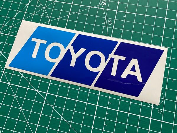 3色TOYOTAカッティングステッカー スカイブルー ブルー ロイヤルブルータイプ 豊田 トヨタ オレンジタイプやピンクタイプあり