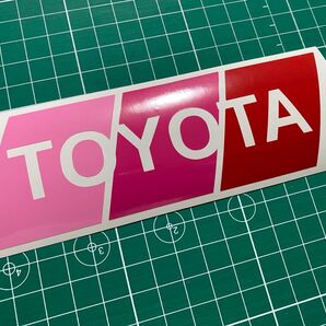 3色TOYOTAカッティングステッカー ミルキーピンク ピンク 赤タイプ 豊田 トヨタ ブルータイプ オレンジタイプ