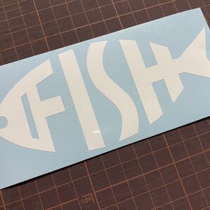 FISHカッティングステッカー カラー変更可能 クーラーボックス タックルボックス ルアーケース コンテナボックス 収納ボックス