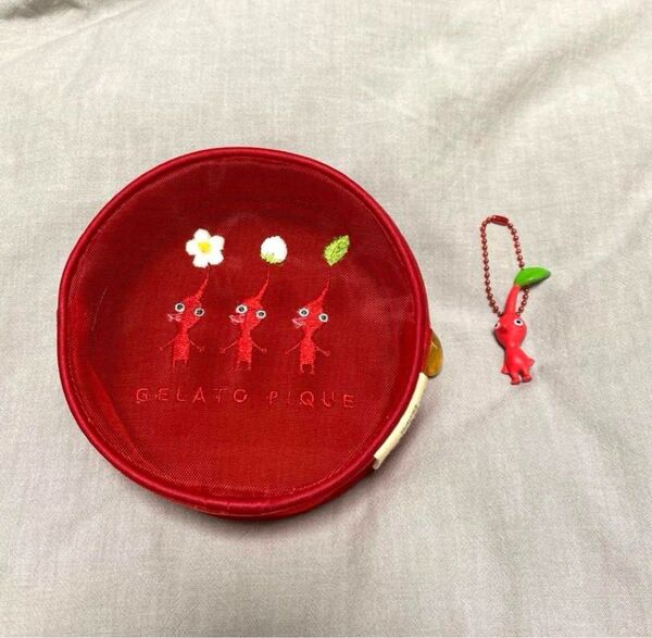 ジェラートピケ ピクミン ポーチ ラウンドポーチ 赤 ピクミングミ マスコット キーホルダー セット ジェラピケ Nintendo