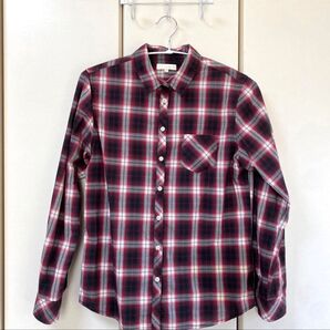 アースミュージック&エコロジー シャツ チェック チェックシャツ 柄 長袖 赤 カジュアル 服 春 夏 ファッション 襟