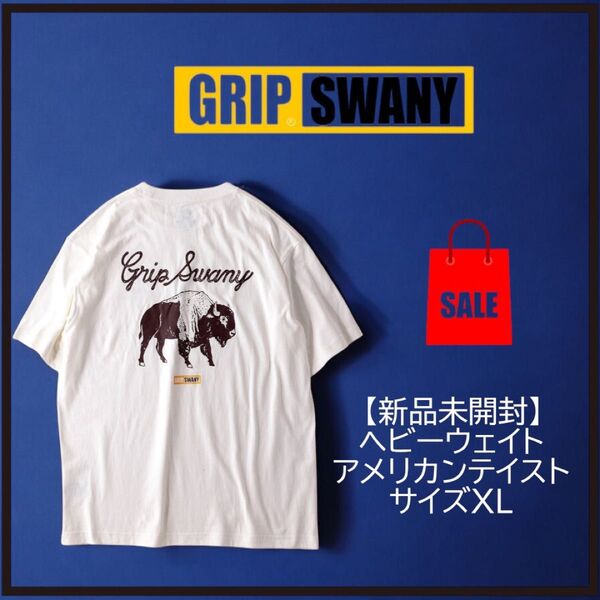 グリップスワニー ヘビーウェイトTシャツ 半袖 GRIP SWANY BUFFALO TEE ホワイト サイズXL
