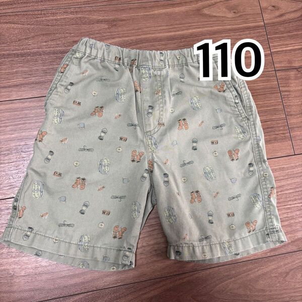UNIQLO ハーフパンツ 110 短パン 半ズボン キッズ ユニクロ 夏服 子供服 イージーショートパンツ グリーン