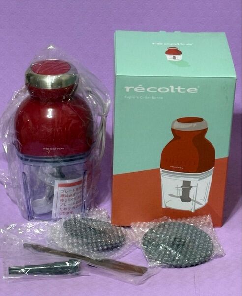 recolte レコルト カプセルカッターボンヌ フードプロセッサー RCP-3(R) (カーマインレッド)
