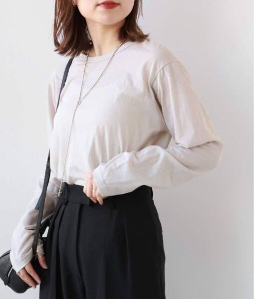 新品 JOURNAL STANDARD relume シアークルーネックロングTEE