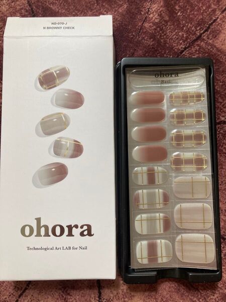 オホーラ ohora ネイルシール BROWNY CHECK 15枚