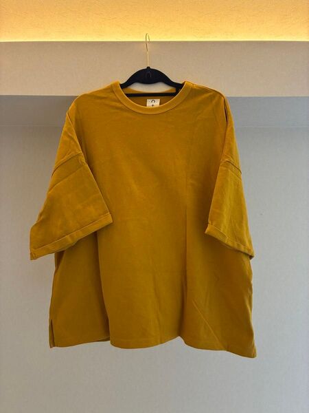 ビッグシルエットTシャツ マスタードイエロー