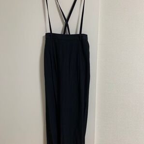 GU ジーユー サスペンダーロングスカート サロペット L