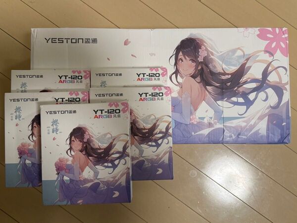 YESTON 水冷CPUクーラー YT-360 & ファン5個セット