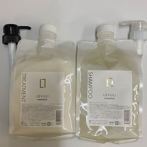【セット】ハホニコ レブリ シャンプー 1000ml トリートメント 1000g(ポンプ付)