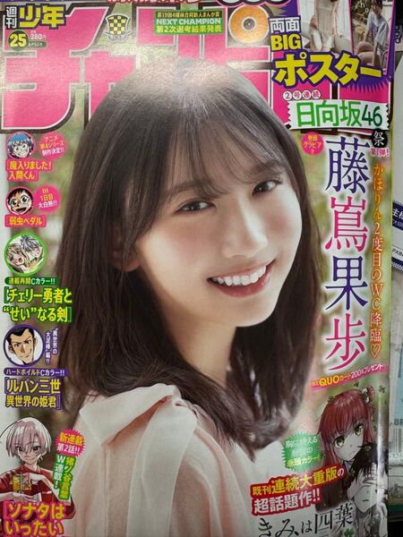 少年チャンピオン 日向坂46 藤嶌果歩 グラビア 表紙&BIG表面ポスター 応募券なし