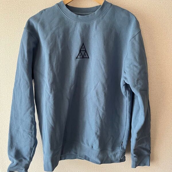 HUF ハフ/ロゴトレーナー ブルー Mサイズ