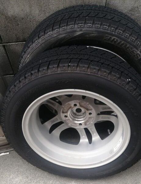 2本セット その2、軽自動車用アルミホイール、LINZ SR5 14inch、BRIDGESTONE テンパータイヤ