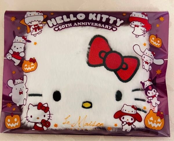 限定完売品★ハローキティ50周年 ラメゾン白金 ポーチ ふわふわ ファー