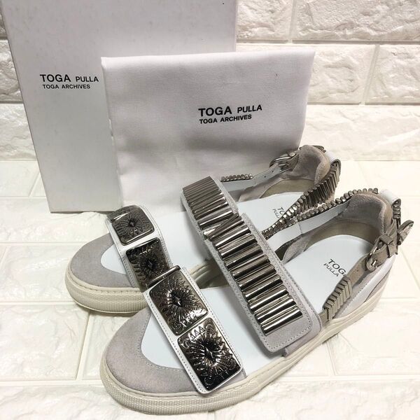 新品 TOGA PULLA トーガ プルラ スニーカー サンダル サイズ38 白 ホワイト