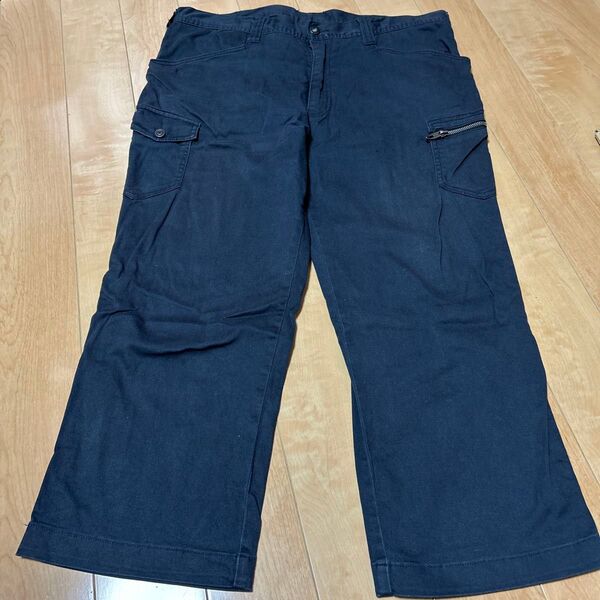 作業着 ネイビー 大きめ ズボン ワークパンツ