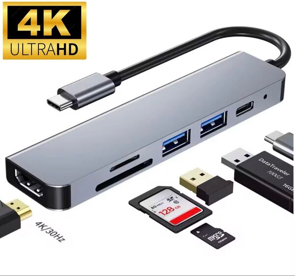 USB-C HDMI 変換アダプタ SDカードリーダーハブ ドック ドッキングステーション MacBook iPhone05192