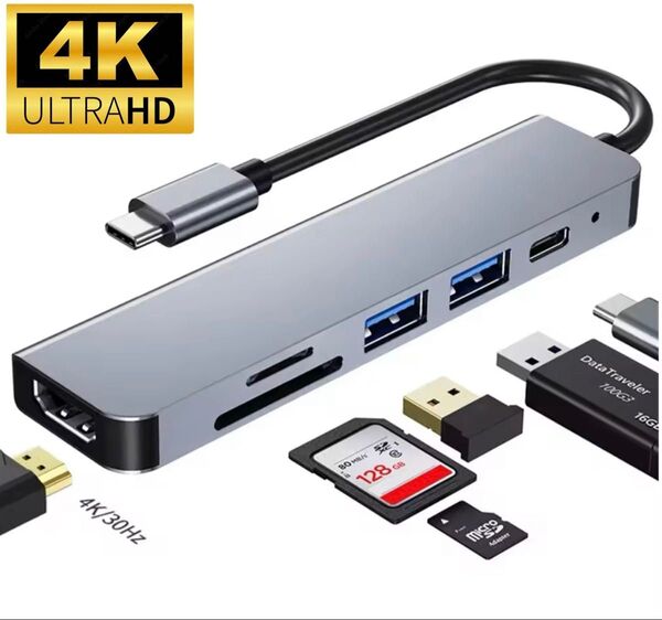 USB-C HDMI 変換アダプタ SDカードリーダーハブ ドック ドッキングステーション MacBook iPhone05241