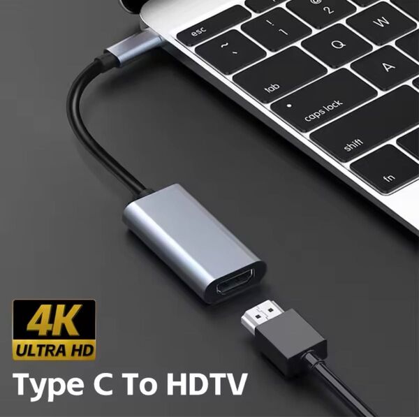 USB-C TYPE C HDMIケーブルレス 変換アダプターハブ 4K iPhone MacBook Android 05161