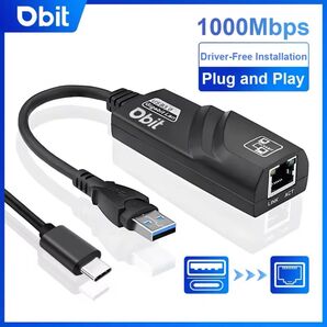迅速発送!USB3.0 有線LAN 1Gbps ギガビット変換アダプタ Windows Mac iPhone iPad 05163