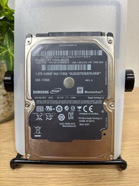 2.5インチ HDD 1TB Apple純正 Seagate 使用時間:5856H 正常動作品