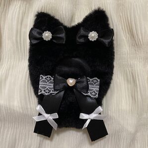 10cm ~ 12cm ぬい服 着ぐるみ ハンドメイド 黒猫 黒 ちびぐるみ
