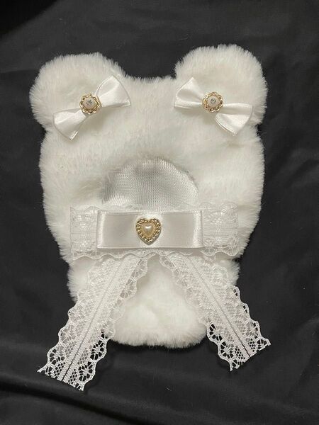 10cm ~ 12cm ぬい服 着ぐるみ ハンドメイド ホワイト ちびぐるみ