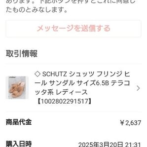 SCHUTZ フリンジヒールサンダル 6.5B テラコッタ系