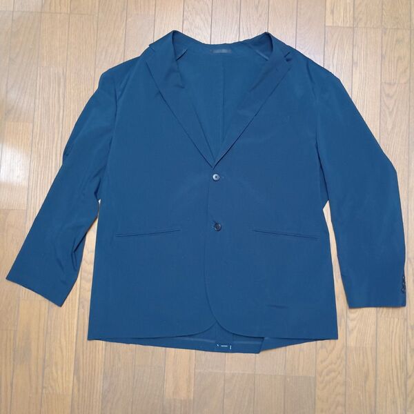 ユニクロ MEN 4XL 感動ジャケット(ウルトラライト・コットンライク・袖丈着丈標準) NAVY