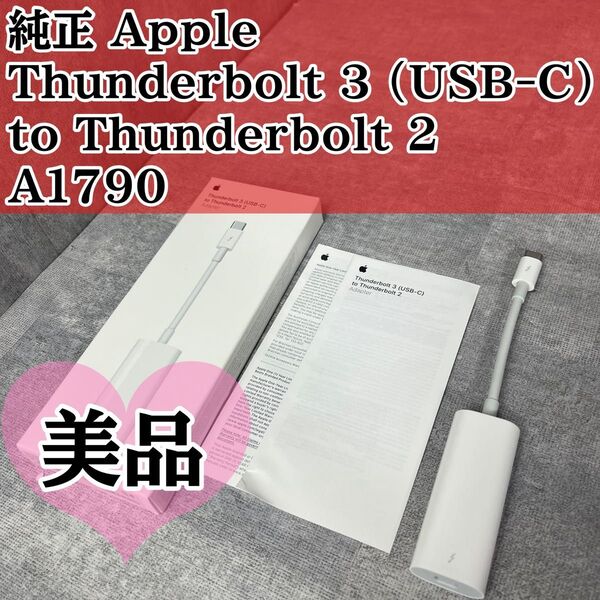 純正 Apple アップル USB-C-Thunderbolt 2 変換アダプタ A1790 変換コネクタ