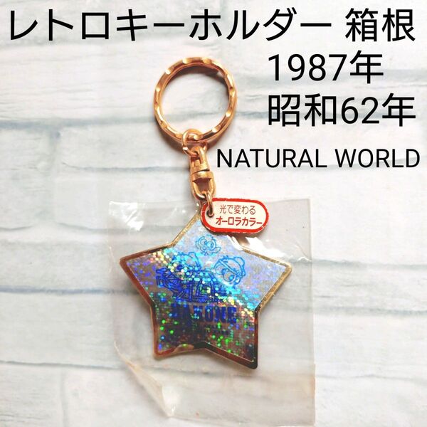 レトロキーホルダー 箱根 1987年 昭和62年 NATURAL WORLD